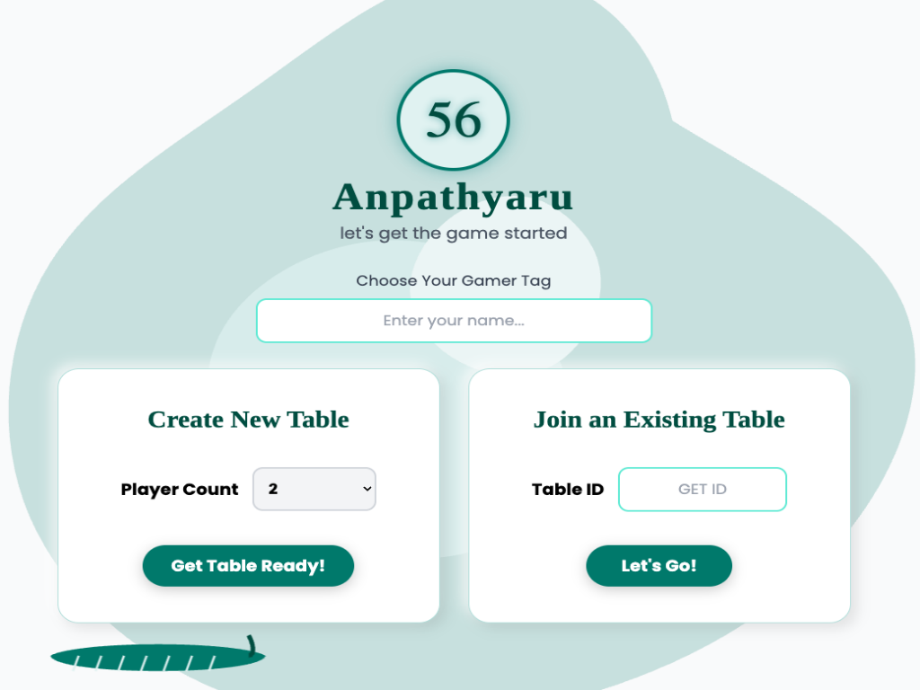 Anpathyaru56 Card Game that was built to mimic the real world experience of having a table(Desktop) and a Cards in your hand (Phone) running in Google app engine